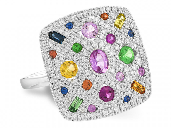 Multicolor Gemstone Ring by Allison Kaufman